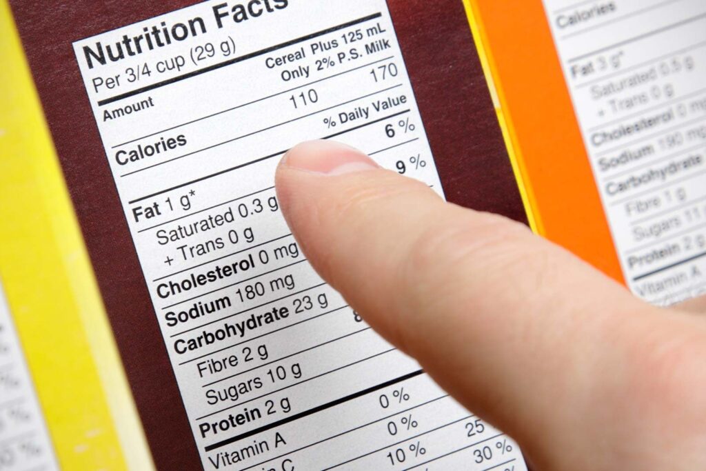 Nutritional labels