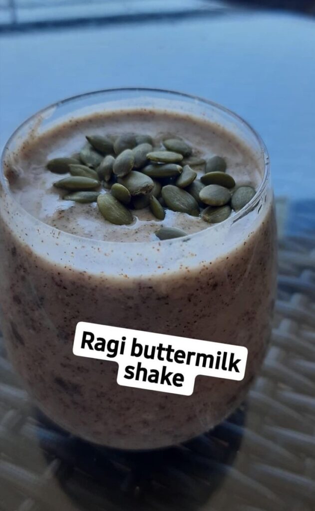 Ragi buttermilk shake