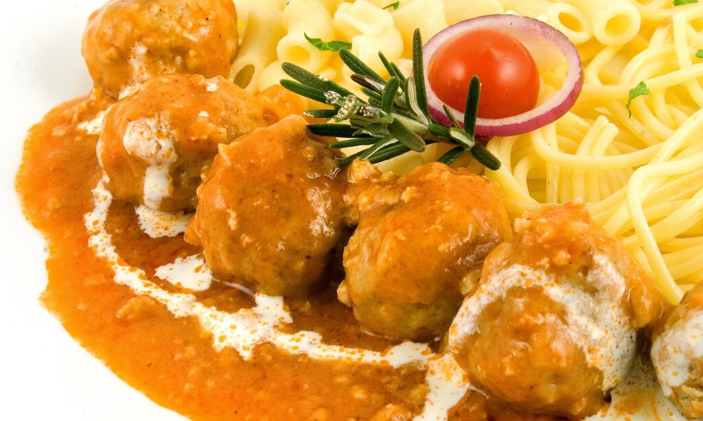 chicken meat ball pasta